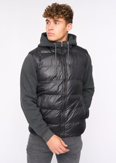 Bewley & Rich Black Brookes Jersey Puffer Jacket