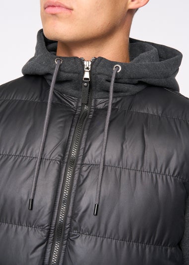 Bewley & Rich Black Brookes Jersey Puffer Jacket