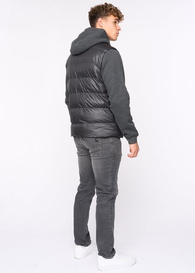 Bewley & Rich Black Brookes Jersey Puffer Jacket
