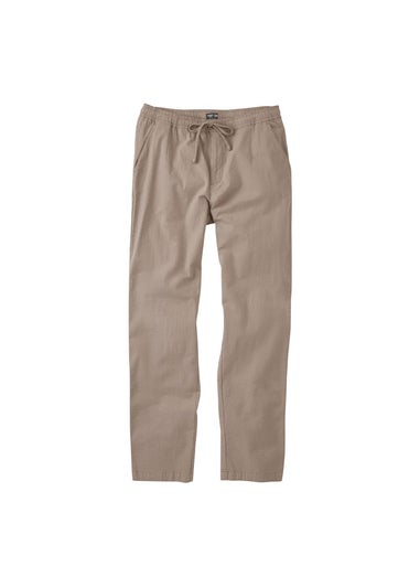 Cotton Traders Mushroom Stretch Seersucker Trousers