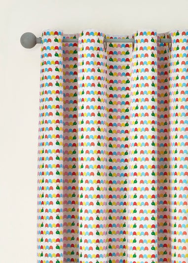 Catherine Lansfield Kids Curious Caterpillar Fully Reversible Bright Eyelet Curtains