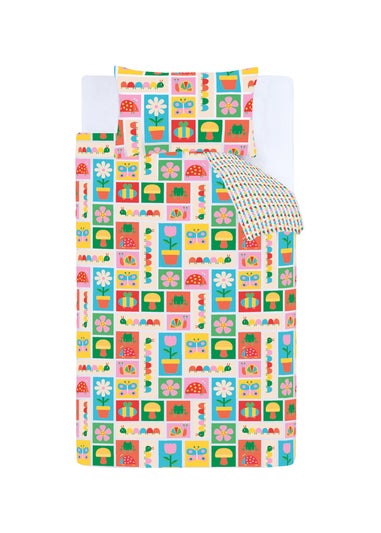 Catherine Lansfield Kids Curious Caterpillar Bright Reversible Duvet Cover Set