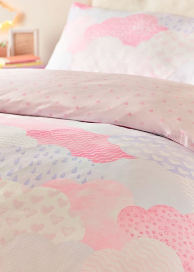 Catherine Lansfield Kids Soft as a Cloud Pink Pastel Duvet Cover Set