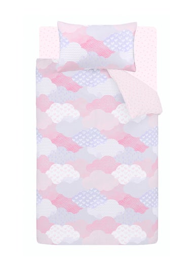 Catherine Lansfield Kids Soft as a Cloud Pink Pastel Duvet Cover Set