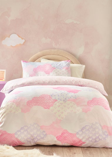 Catherine Lansfield Kids Soft as a Cloud Pink Pastel Duvet Cover Set