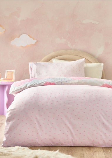 Catherine Lansfield Kids Soft as a Cloud Pink Pastel Duvet Cover Set