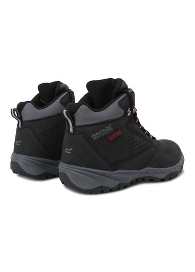 Regatta Black/Red Amble Water Repellent Walking Boots