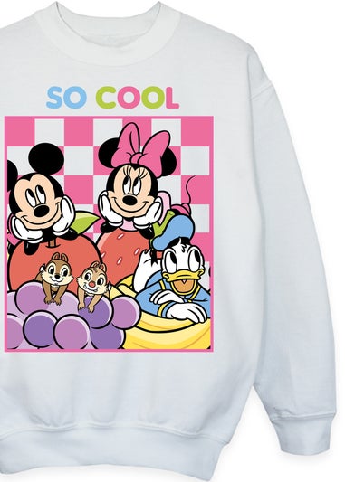 Disney Minnie Mouse So Cool Kids White Sweatshirt (3-13 Years)