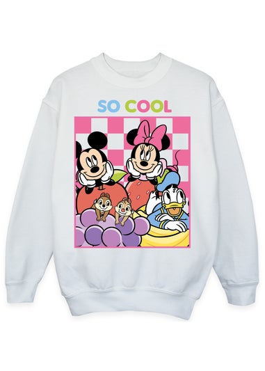 Disney Minnie Mouse So Cool Kids White Sweatshirt (3-13 Years)
