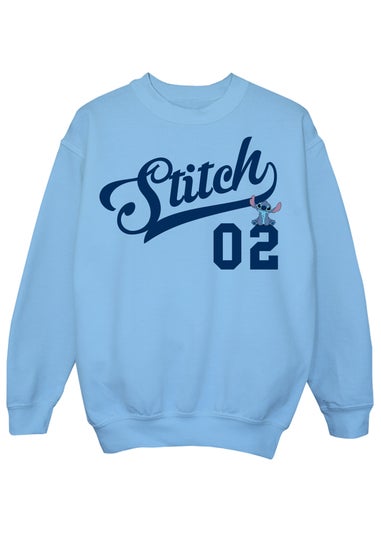 Disney Lilo & Stitch Collegiate Text Kids Blue Sweatshirt (3-13 Years)
