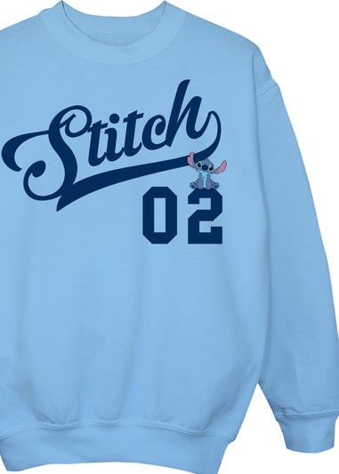 Disney Lilo & Stitch Collegiate Text Kids Blue Sweatshirt (3-13 Years)