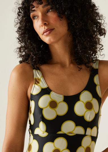 Regatta Spinning Flower Black Orla II Swim Suit