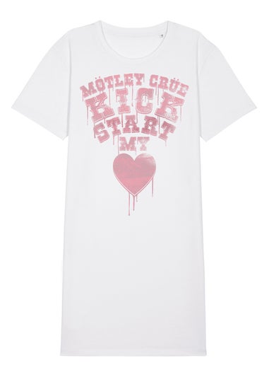 Motley Crue My Heart White Music Nightdress