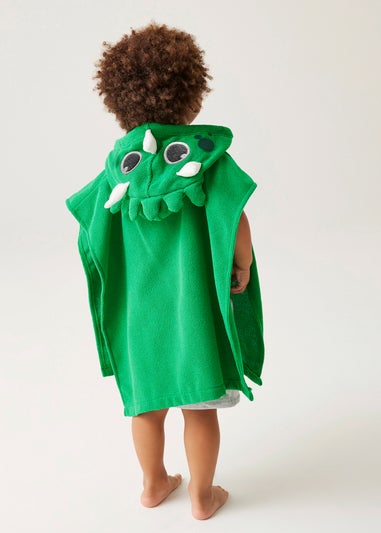 Regatta Dark Green The Dino Jelly Bean Kids Animal Robe (1-6 Years)