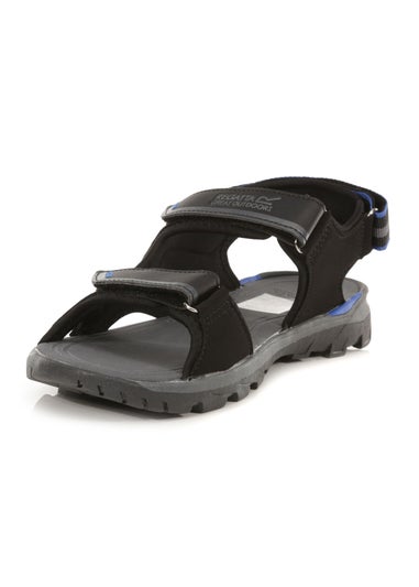 Regatta Black Nautical Blue Dark Grey Kota Drift EVA Cushioned Walking Sandals