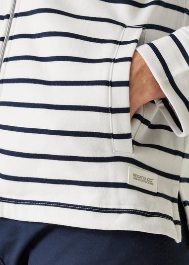 Regatta White/Navy Multi Stripe Bayletta II Hoody