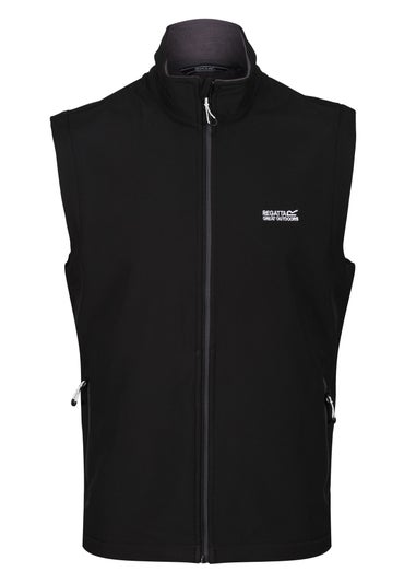 Regatta Black Bradwell III Water Repellent Softshell Bodywarmer