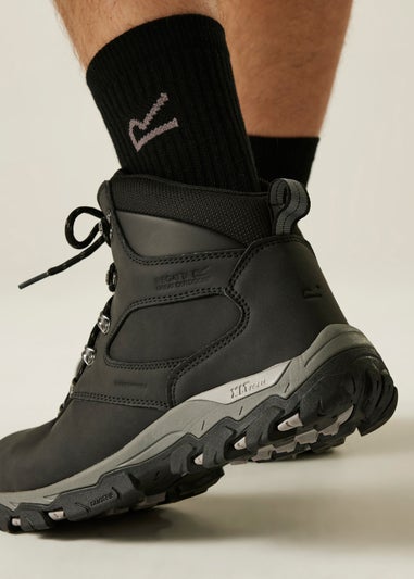 Regatta Black Holcombe Classic Waterproof Breathable Isotex Walking Boots