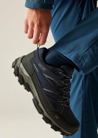 Regatta Navy Dark Steel Holcombe Low III Waterproof Breathable Isotex Walking Shoes