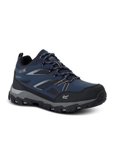 Regatta Navy Dark Steel Holcombe Low III Waterproof Breathable Isotex Walking Shoes