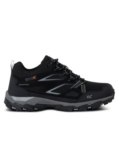Regatta Black Granite Holcombe Low III Waterproof Breathable Isotex Walking Shoes