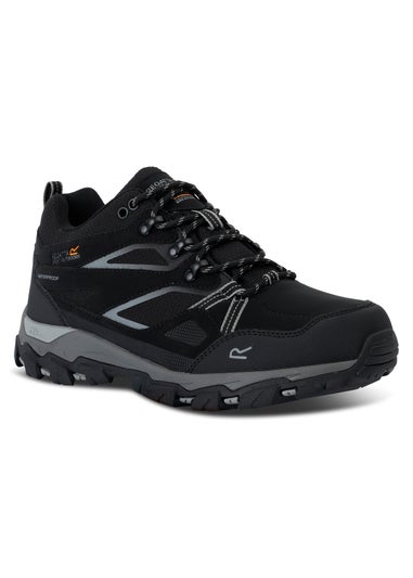 Regatta Black Granite Holcombe Low III Waterproof Breathable Isotex Walking Shoes