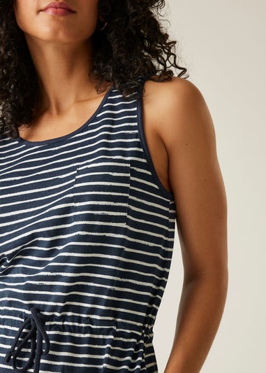 Regatta Navy White Painterly Stripe Ariena Dress