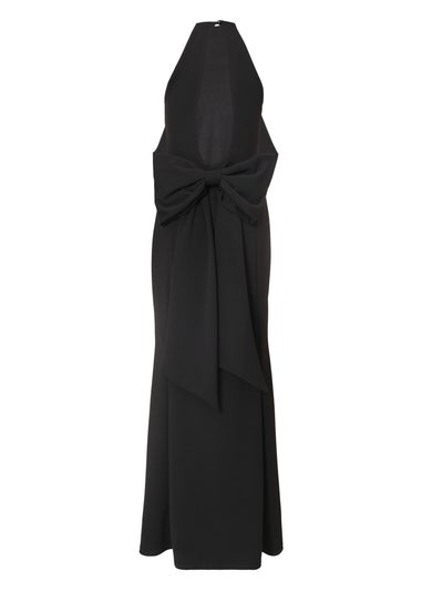 Quiz Black Halter Neck Fishtail Maxi Dress