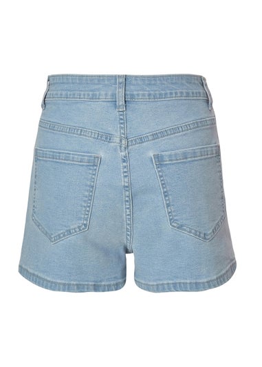 Quiz Blue Denim Bow Detail Shorts