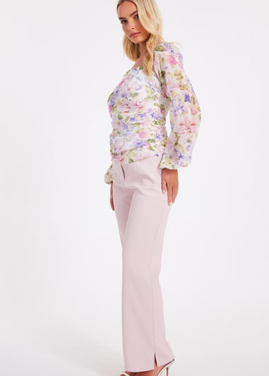 Quiz Pink Tailored Trousers