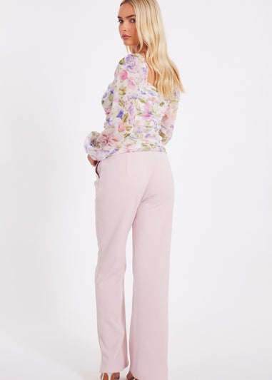Quiz Pink Tailored Trousers