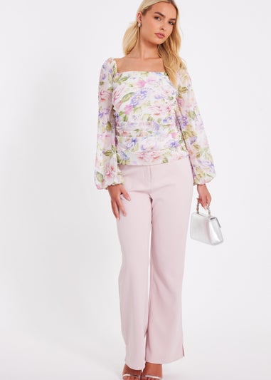 Quiz Pink Tailored Trousers