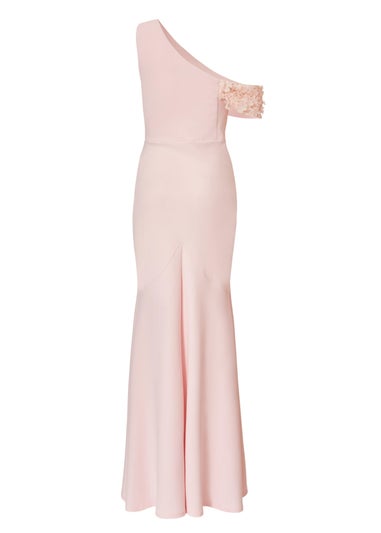 Quiz Pink Floral Drop Sleeve Maxi Dress