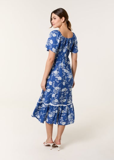 Blue Vanilla Blue Rick Rack Woven Midi Dress