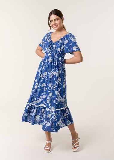 Blue Vanilla Blue Rick Rack Woven Midi Dress