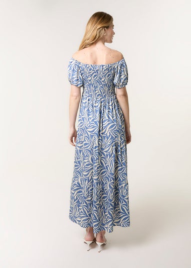 Blue Vanilla Blue Elasticated Sleeve Maxi Dress