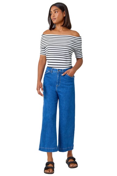 Roman Denim Cotton Denim Stretch Culottes