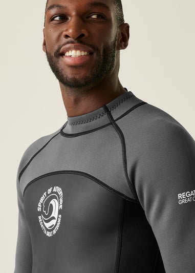 Regatta Black Dark Grey White Full Lightweight Wetsuit