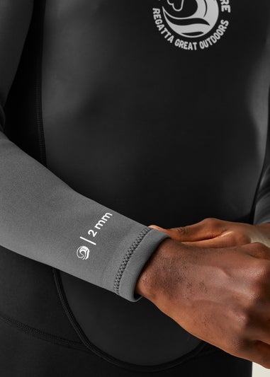 Regatta Black Dark Grey White Full Lightweight Wetsuit
