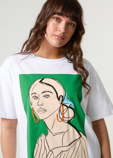 Blue Vanilla White Woman Portrait Top