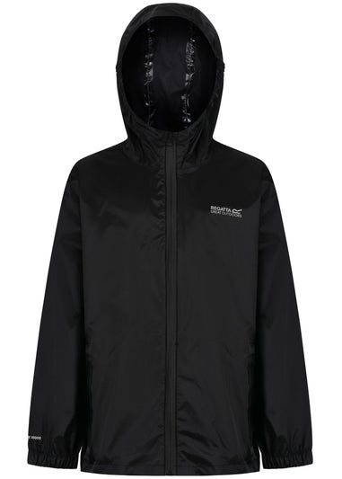 Regatta Black Kids Pack-It III Waterproof Breathable Isolite Jacket (3-16 Years)