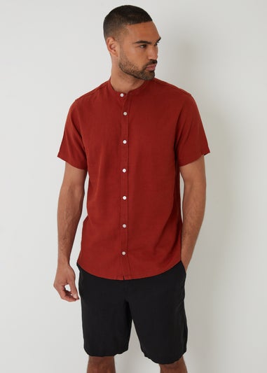 Threadbare Black Linen Blend Chino Shorts