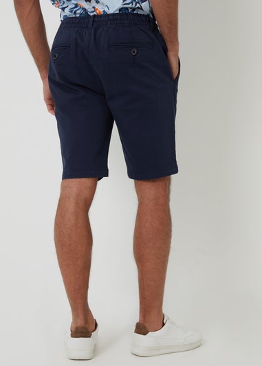 Threadbare Navy Elasticated Waist Stretch Chino Shorts