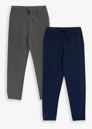 Threadbare Navy 2 Pack Waffle Textured Cotton Lounge Pants