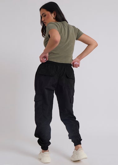 Urban Bliss Black Parachute Cargo Trouser