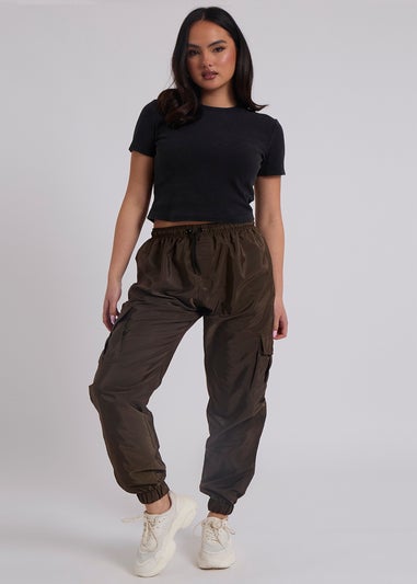 Urban Bliss Khaki Parachute Cargo Trouser