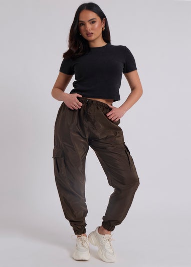 Urban Bliss Khaki Parachute Cargo Trouser