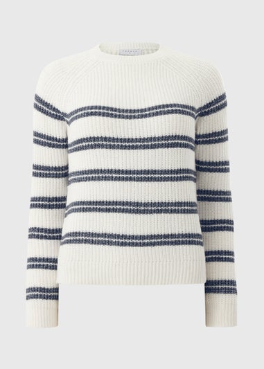 Cream Stripe Knitted Jumper