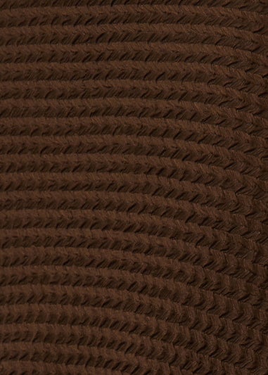 Threadbare Chocolate Textured Jersey Pull On Maxi Skirt