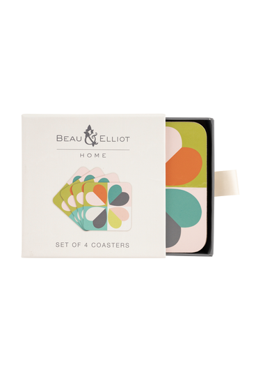 Beau & Elliot Multi Carnaby Coasters Bloom in Gift Box Set of 4